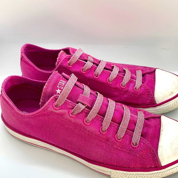 Converse Shoes Low Cut Converse Allstar In Sparkle Pink Poshmark